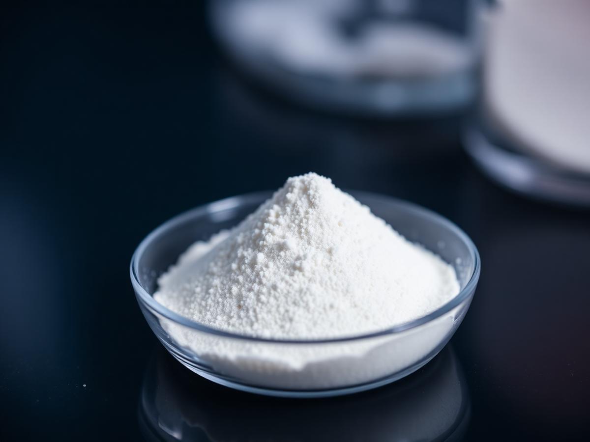 Drilling Starch material sample, macro detail