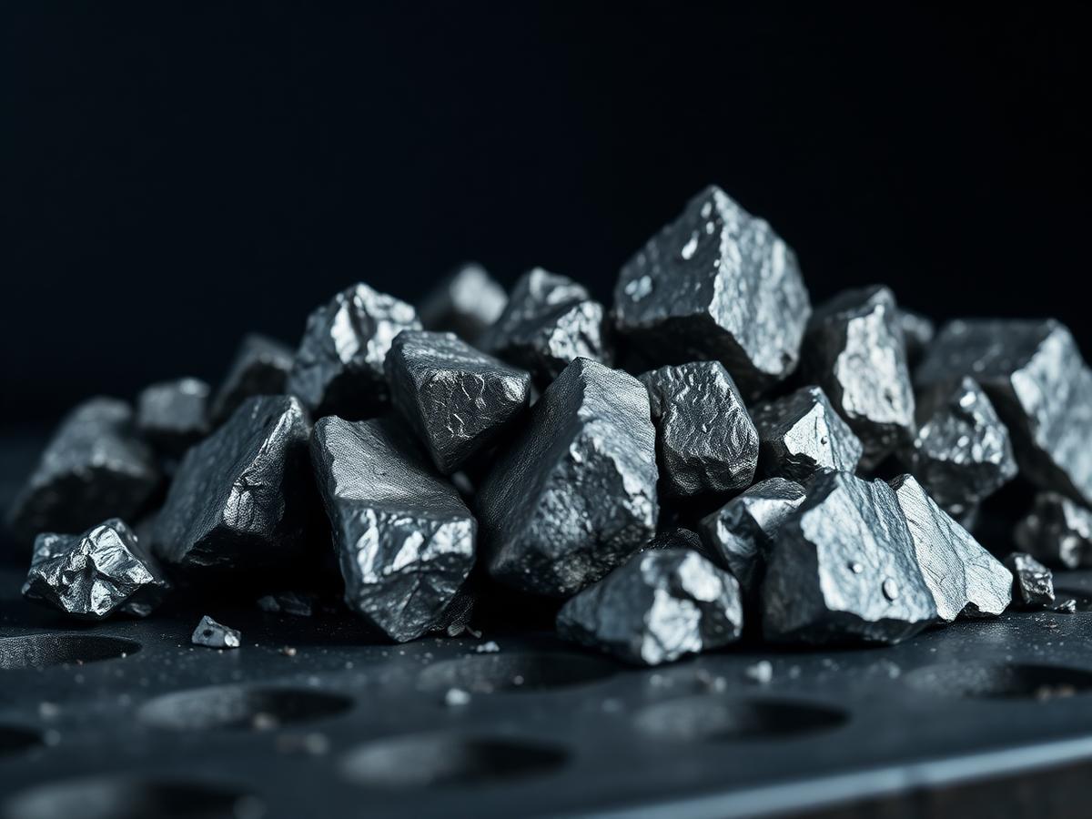 Ferro Manganese material sample, macro detail