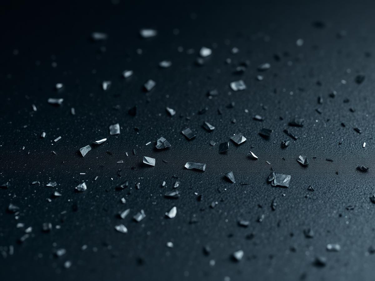 Graphite material sample, macro detail