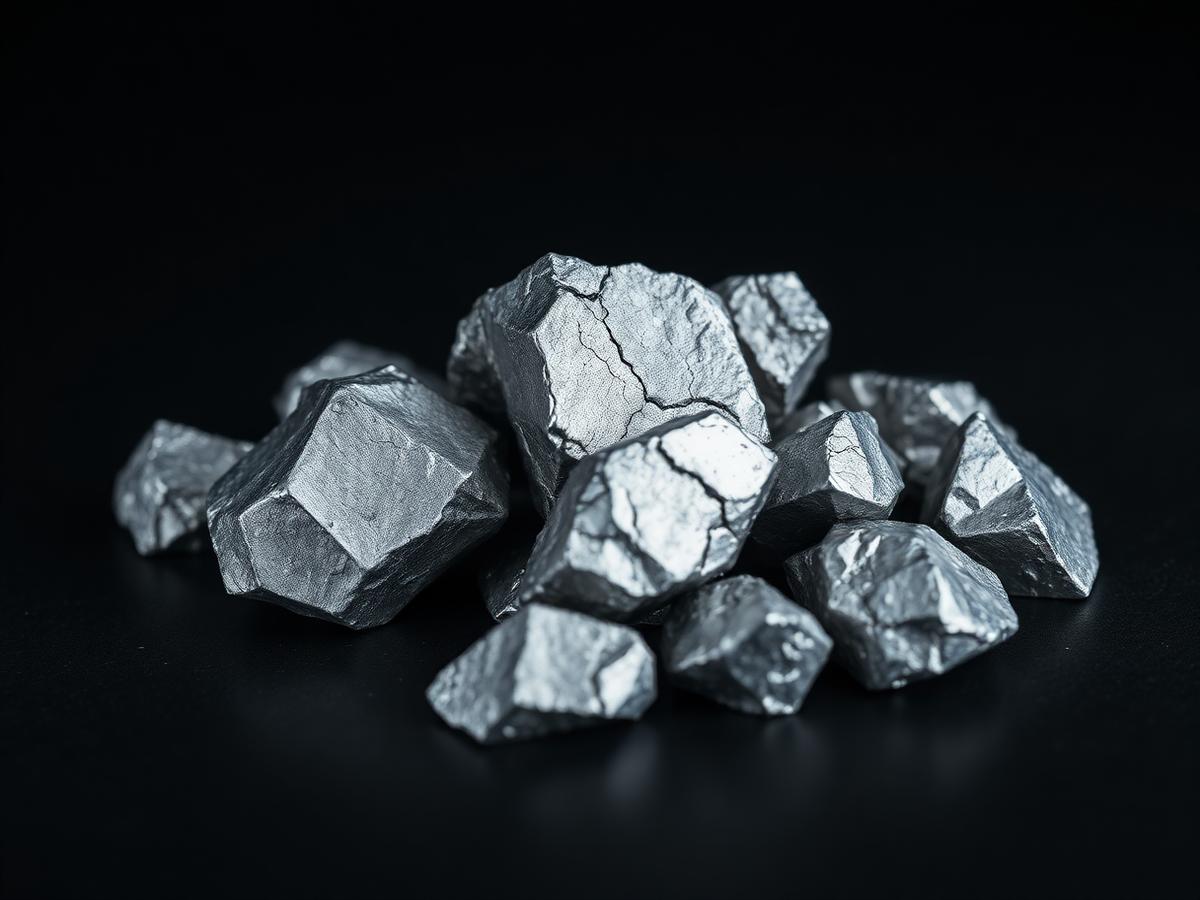 Silico Manganese material sample, macro detail
