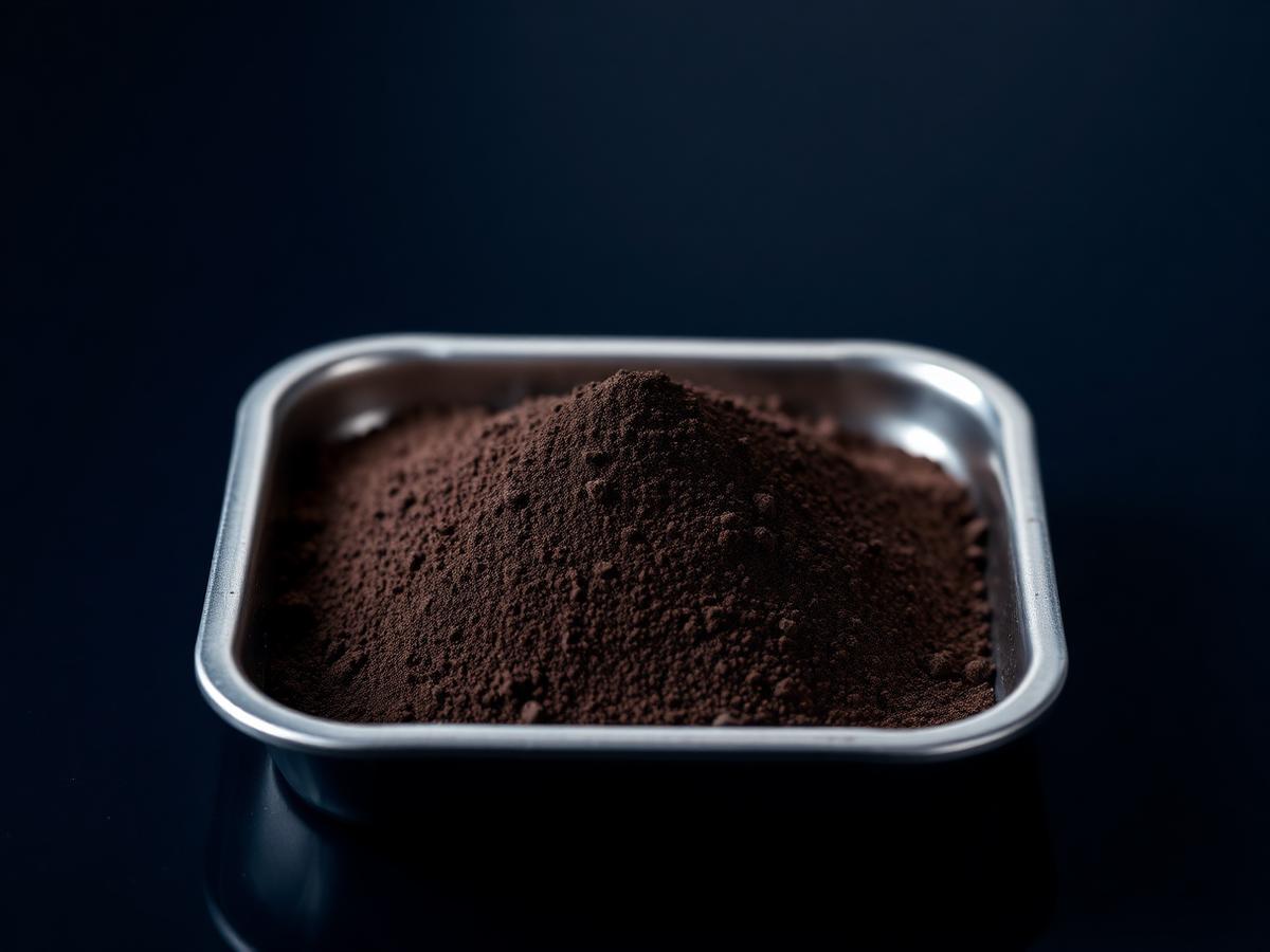 Super Max (Mn₃O₄) material sample, macro detail